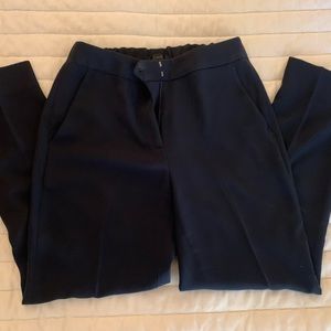Crew easy pant - size 2 - navy blue matte crepe
